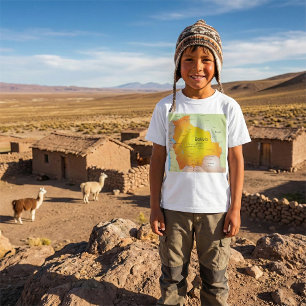 Bolivia Kaart Jongens T-shirt