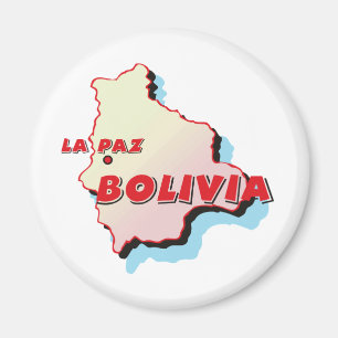 Bolivia kaart magneet