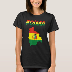 Bolivia Landkaart Vlag Bolivia Boliviaanse vlag So T-shirt
