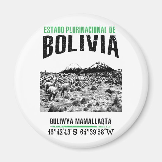 Bolivia Magneet (Voorkant)