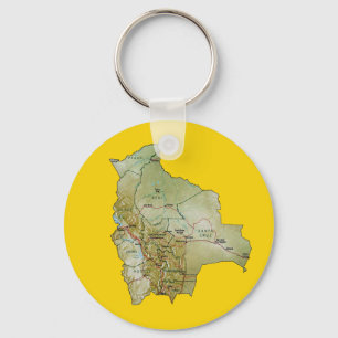 Bolivia Map Sleutelhanger
