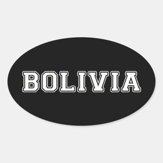 Bolivia Ovale Sticker (Voorkant)