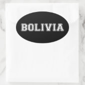 Bolivia Ovale Sticker (Tas)