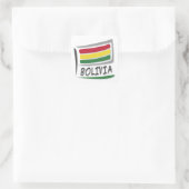 Bolivia Pride X Flag Vierkante Sticker (Tas)