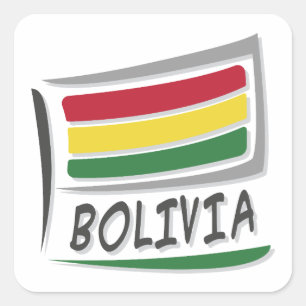 Bolivia Pride X Flag Vierkante Sticker