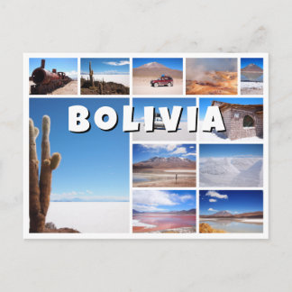 Bolivia souvenir fotocollage briefkaart