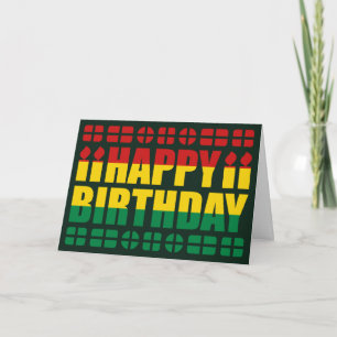 Bolivia Vlag Birthday Card Kaart