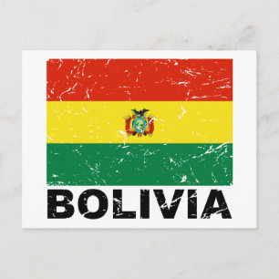 Bolivia  vlag briefkaart