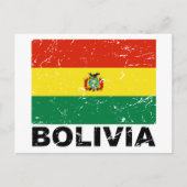 Bolivia vlag briefkaart (Voorkant)