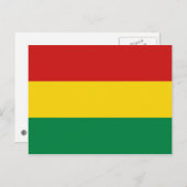 Bolivia Vlag Briefkaart (Voorkant / Achterkant)