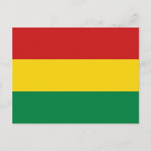 Bolivia Vlag Briefkaart (Voorkant)