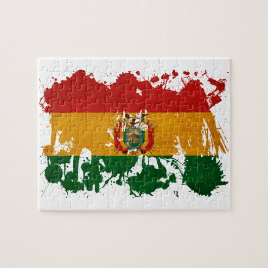 Bolivia vlag legpuzzel (Horizontaal)
