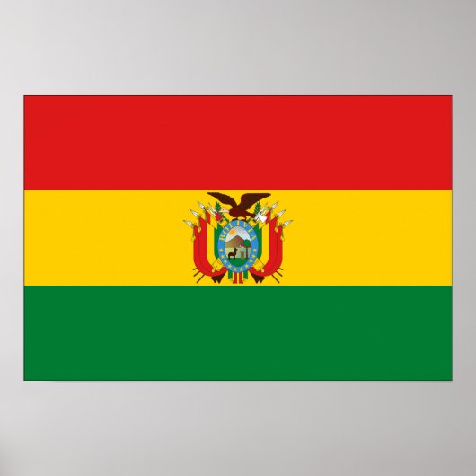 Bolivia vlag poster (Voorkant)