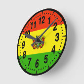 Bolivia vlag ronde klok (Hoek)