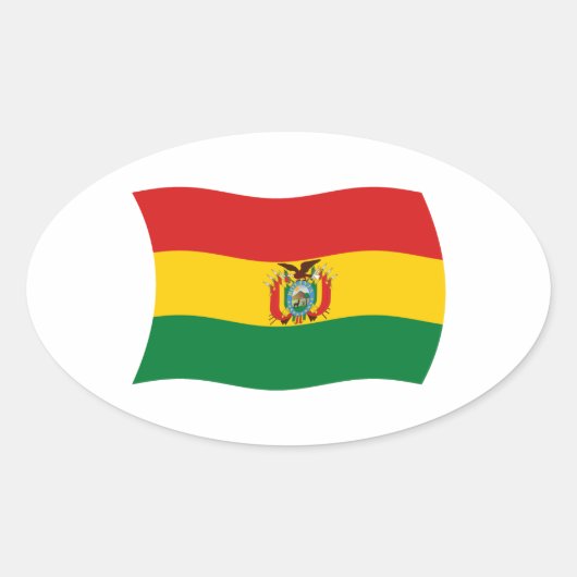 Bolivia Vlag Sticker (Voorkant)
