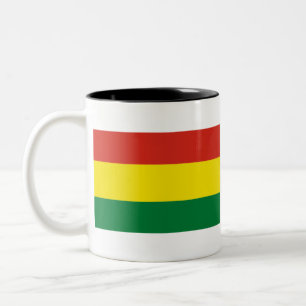 Bolivia vlag tweekleurige koffiemok
