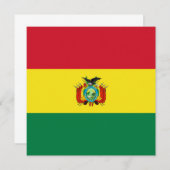 Bolivia Vlag Uitnodiging (Voorkant / Achterkant)