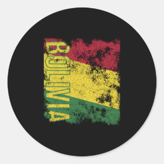 Bolivia vlag verst ronde sticker