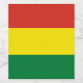 Bolivia vlag wijn etiket (Enkel label)