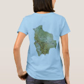 Bolivia Vlag x Kaart T-Shirt (Achterkant)