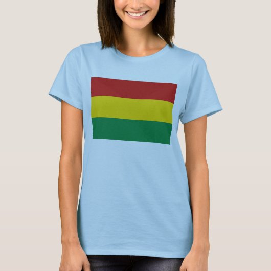 Bolivia Vlag x Kaart T-Shirt (Voorkant)
