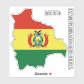 Bolivia Vlaggenkaartsticker Sticker (Vel)