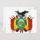 Bolivia wapenschild BO Briefkaart (Voorkant / Achterkant)