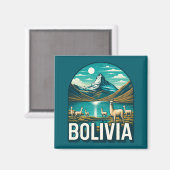 Bolivia Zuid-Amerika Magneet (Voorkant / Achterkant)