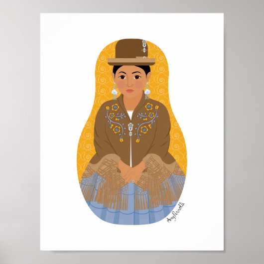 Boliviaans, Aymara Matryoshka Poster (Voorkant)