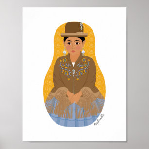 Boliviaanse Aymara Matroesjka Poster