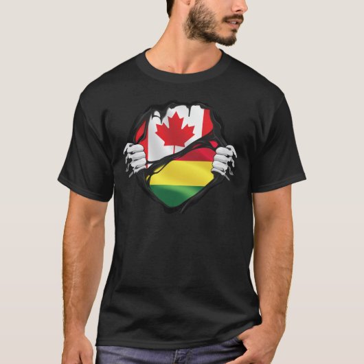 Boliviaanse Canadese handpalen met geroosterde rot T-shirt (Voorkant)