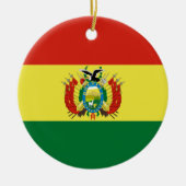 Boliviaanse vlag keramisch ornament (Voorkant)