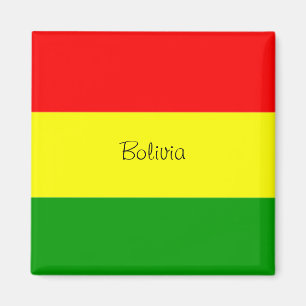 Bolivie : Drapeau de la Bolivie aimant frigo