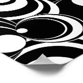 bollen en cirkels zwart-wit Abstract Poster (Hoek)
