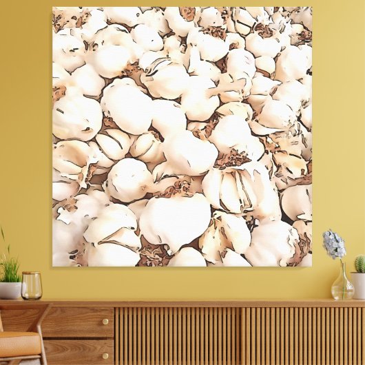 bollen van acrylvezels canvas afdruk (Insitu (Woonkamer))