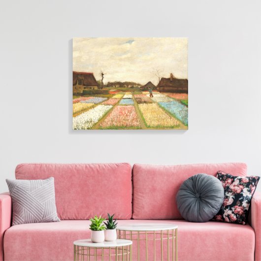 bollenvelden | Vincent van Gogh Canvas Afdruk (Insitu (Woonkamer))