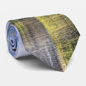 Bollinger Mill en Burfordville Covered Bridge Nec Stropdas (Opgerold)