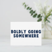 Bolly gaat ergens heen briefkaart (Staand voorkant)