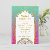 Bollywood Arabian Nights Birthday Invitation Card (Debout devant)