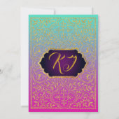 Bollywood Arabian Nights Birthday Invitation Card (Dos)