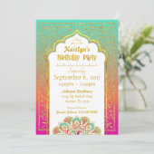Bollywood Arabian Nights Birthday Invitation Card (Debout devant)