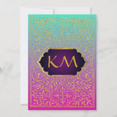 Bollywood Arabian Nights bruiloft uitnodiging (Achterkant)