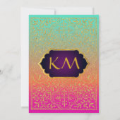 Bollywood Arabian Nights Faire-part de mariage (Dos)