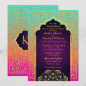 Bollywood Arabian Nights Faire-part de mariage (Devant / Derrière)