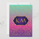 Bollywood Arabian Nights Faire-part de mariage (Dos)