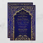 Bollywood Arabian Nights Faire-part de mariage (Devant / Derrière)