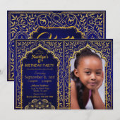 Bollywood Arabian Nights Invitation Card Anniversa (Devant / Derrière)