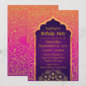 Bollywood Arabian Nights Invitation Card Anniversa (Devant / Derrière)