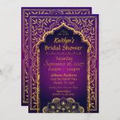 Bollywood Arabian Nights Invitation de la douche n (Devant / Derrière)