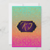 Bollywood Arabian Nights Invitation de la douche n (Dos)